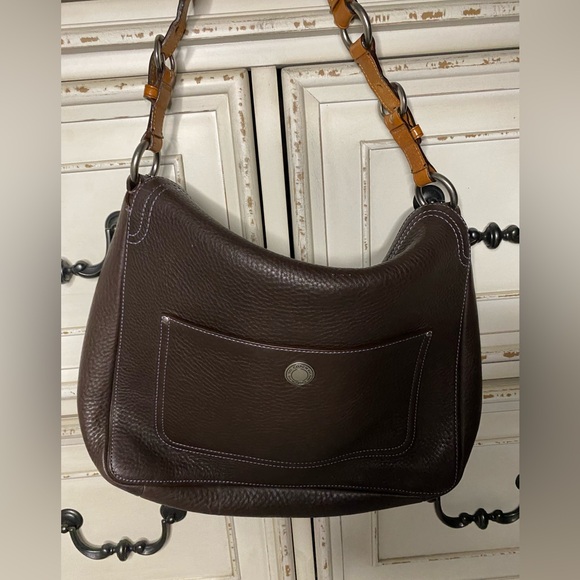 Coach Chelsea signature turn lock brown pebble leather bag with charms - Picture 8 of 15